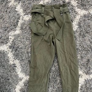 Army green loose comfy pants that tie around the waist! Bought from Nordstrom!